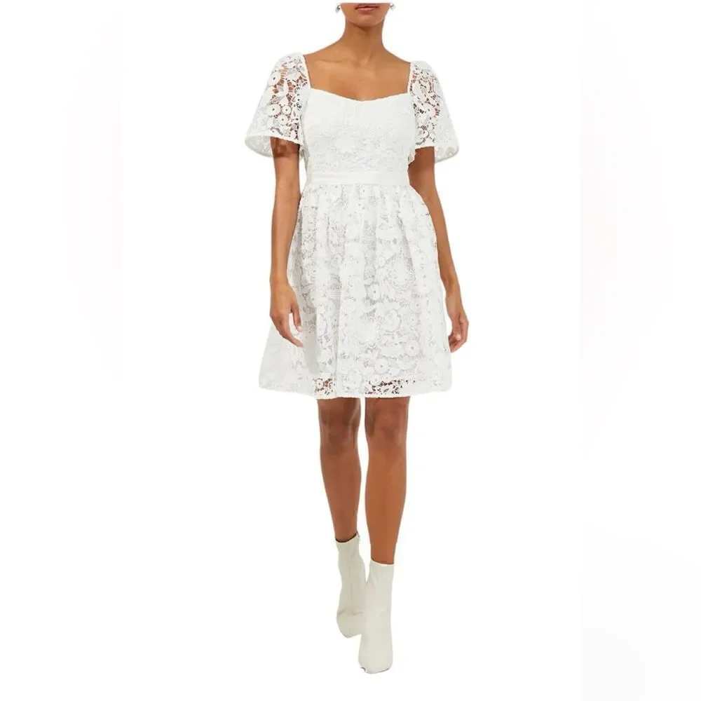 NWT French Connection Celilla Cabello Floral Lace Dress Size 8